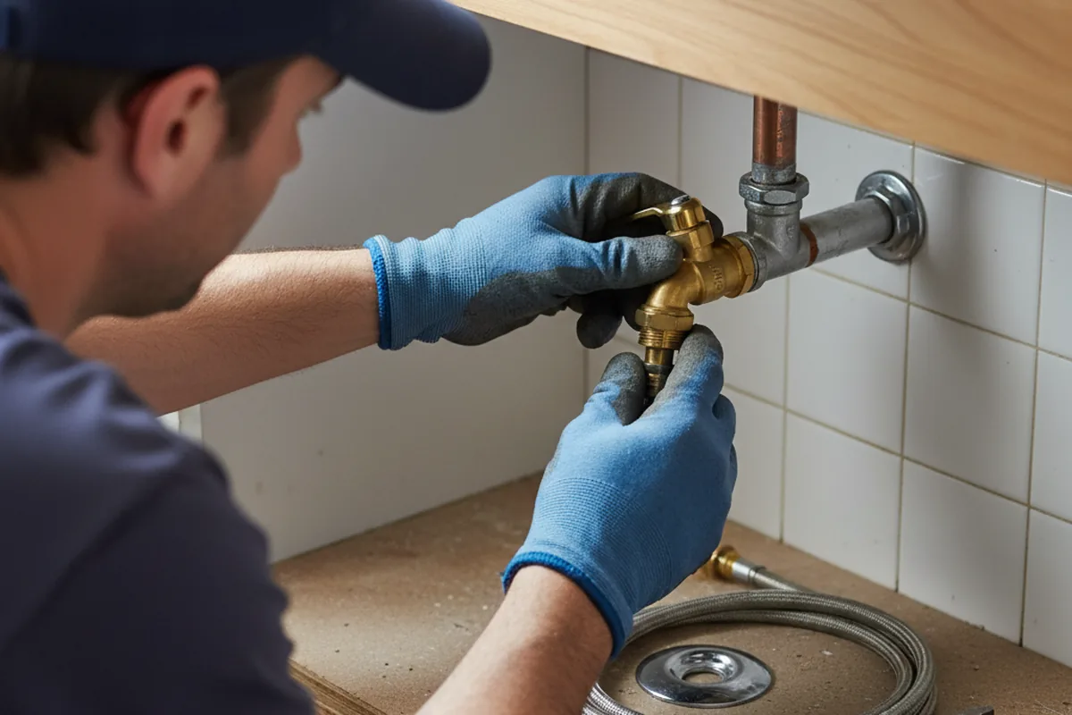 Shutoff valve and fitting work during Emergency Plumbing in Albany